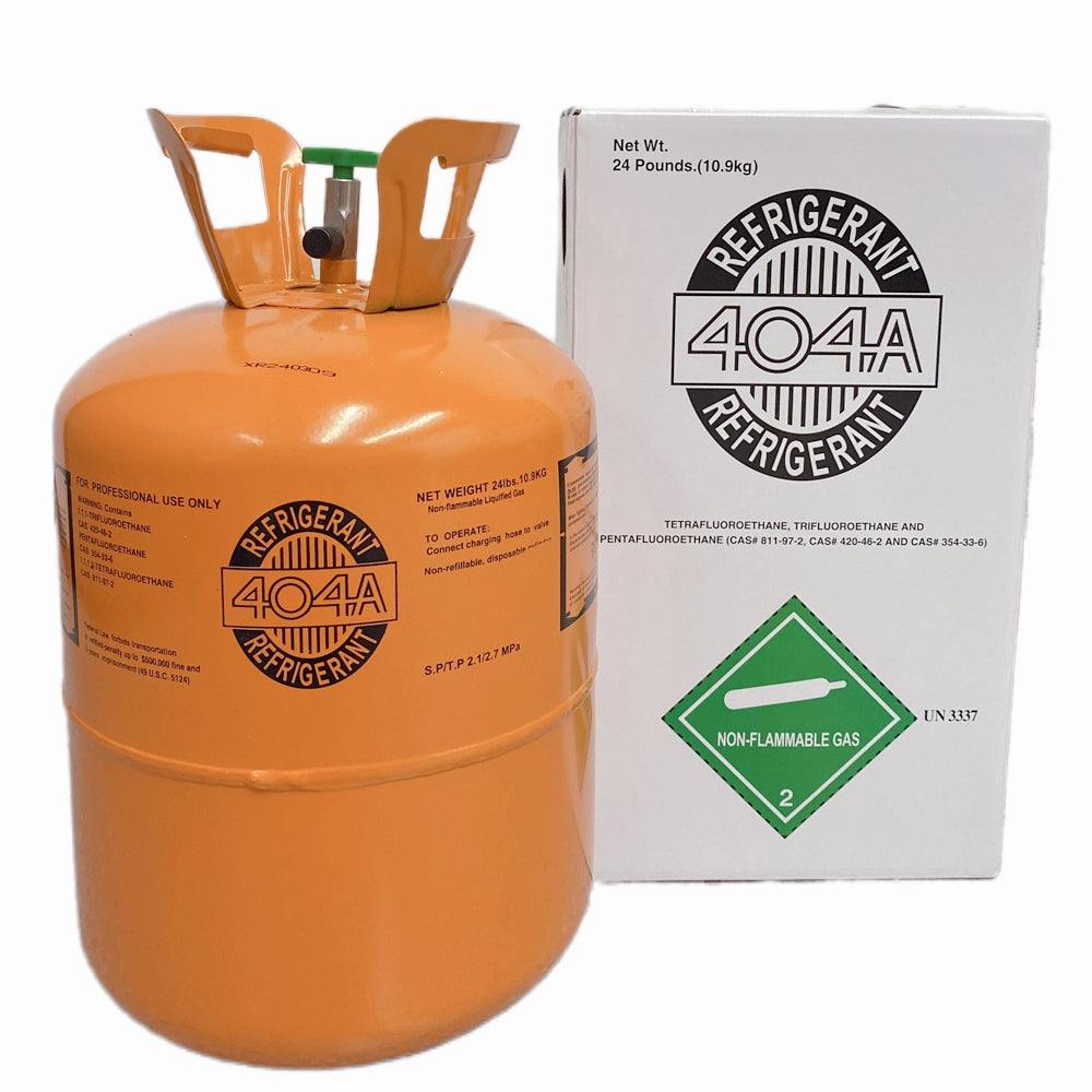 24 lb R404A / R-404A Refrigerant Gas Cylinder for Commercial Refrigeration Systems