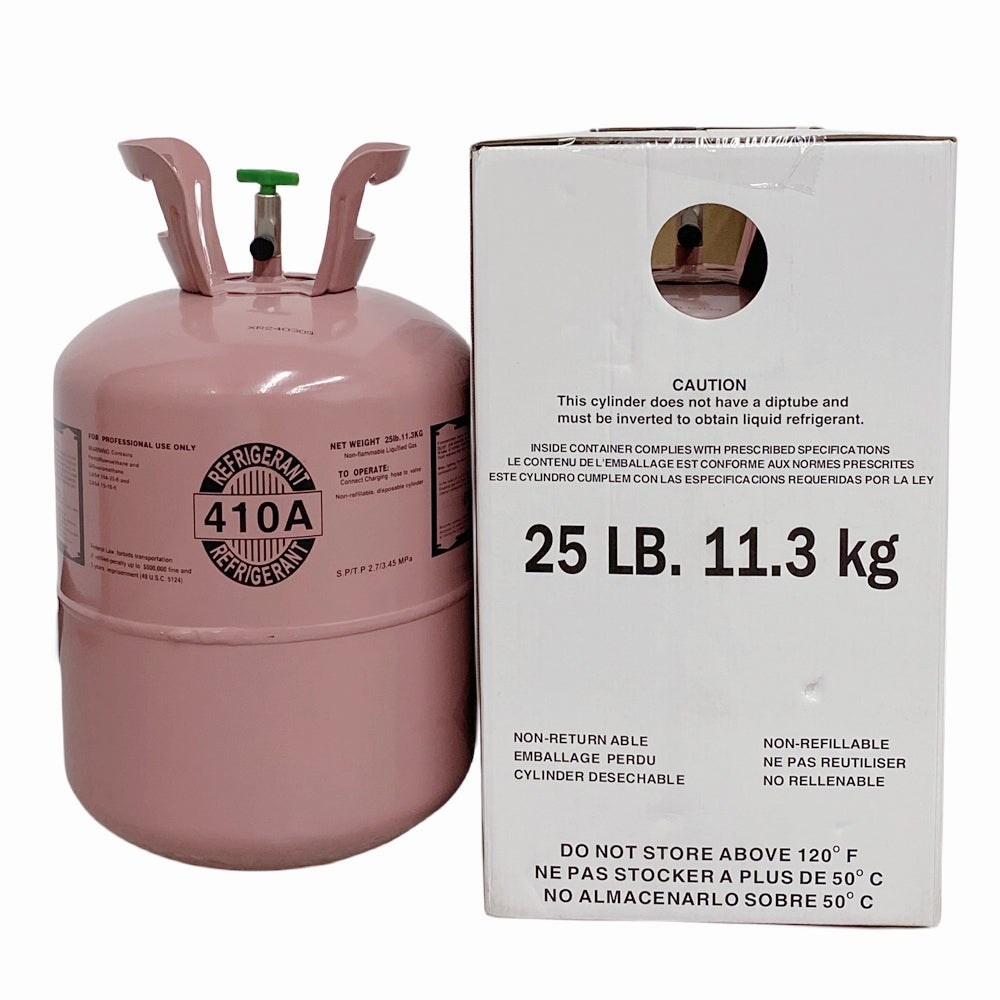 25 lb R-410A Refrigerant Gas Cylinder for Air Conditioners & Heat Pumps