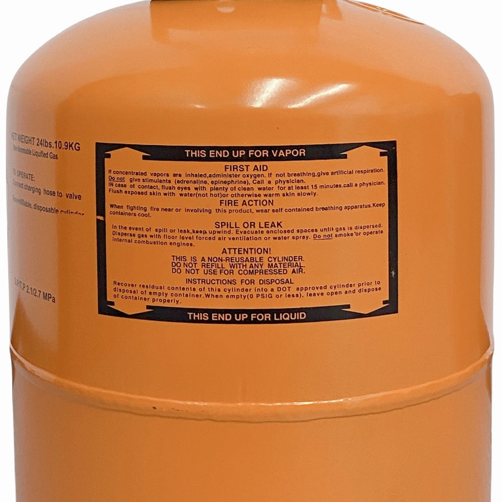 24 lb R404A / R-404A Refrigerant Gas Cylinder for Commercial Refrigeration Systems