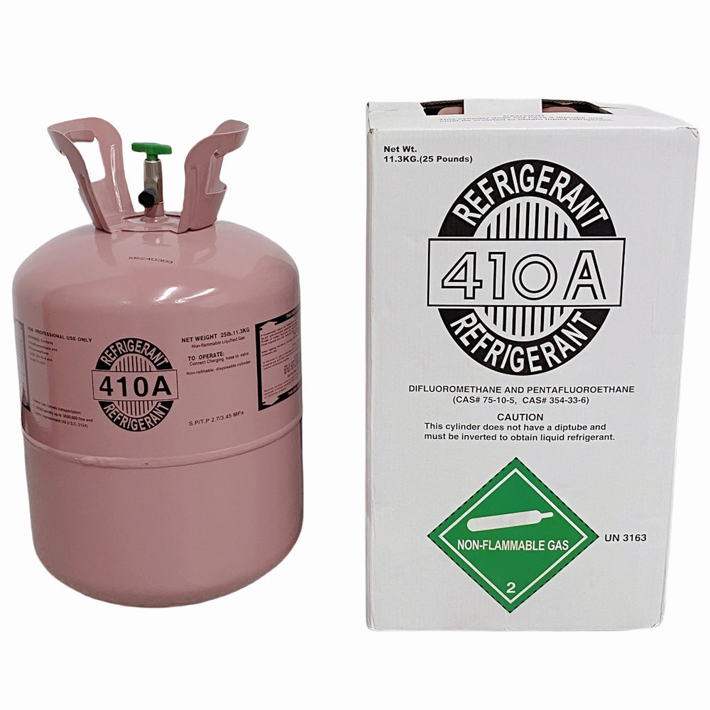 25 lb R-410A Refrigerant Gas Cylinder for Air Conditioners & Heat Pumps