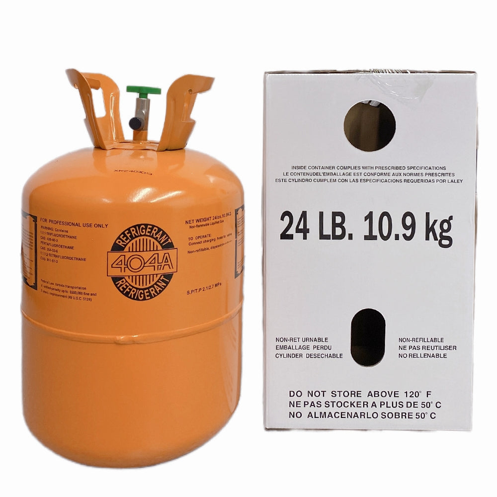 24 lb R404A / R-404A Refrigerant Gas Cylinder for Commercial Refrigeration Systems