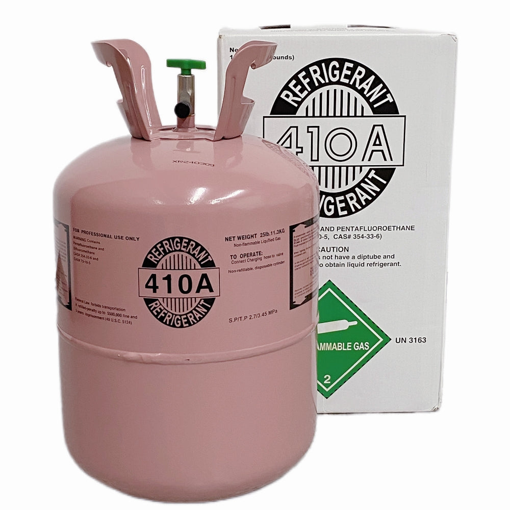 25 lb R-410A Refrigerant Gas Cylinder for Air Conditioners & Heat Pumps