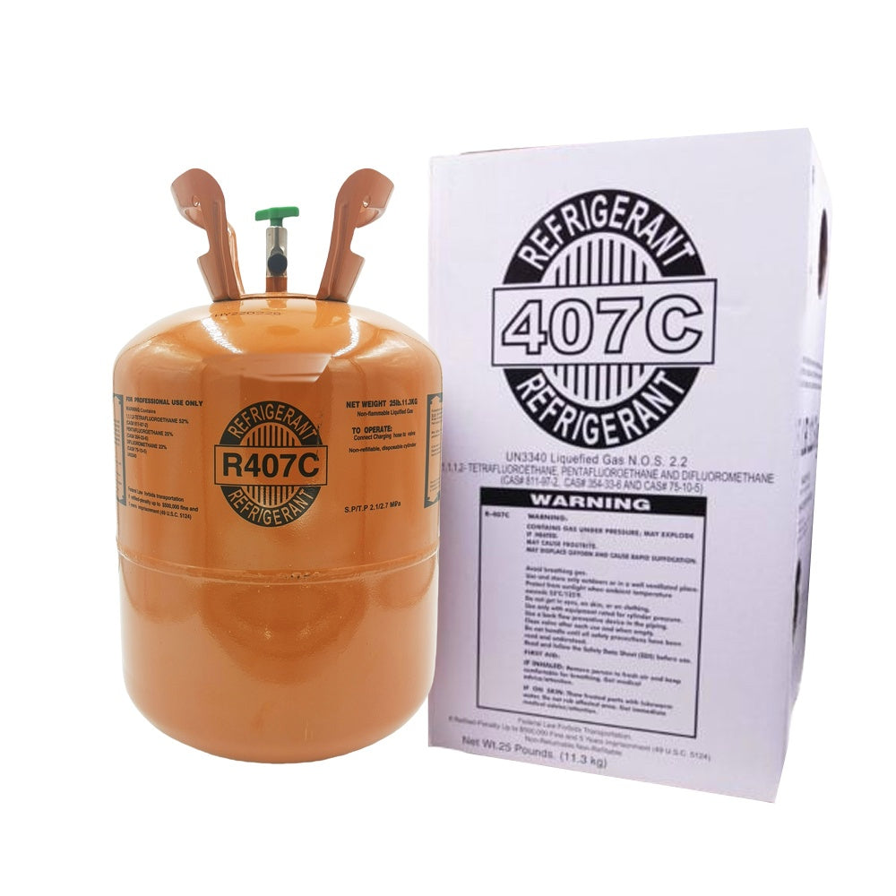 25 lb R407C / R-407C Refrigerant Gas Cylinder for HVAC Systems