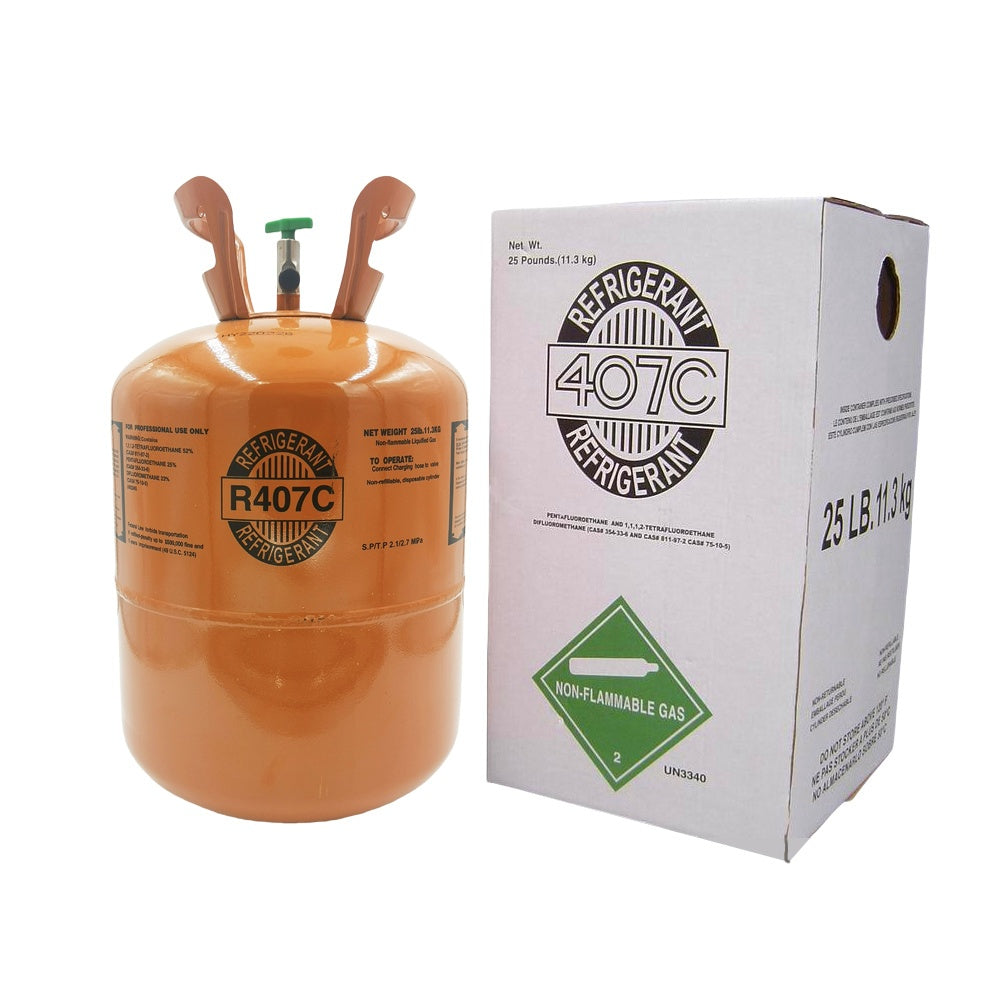 25 lb R407C / R-407C Refrigerant Gas Cylinder for HVAC Systems