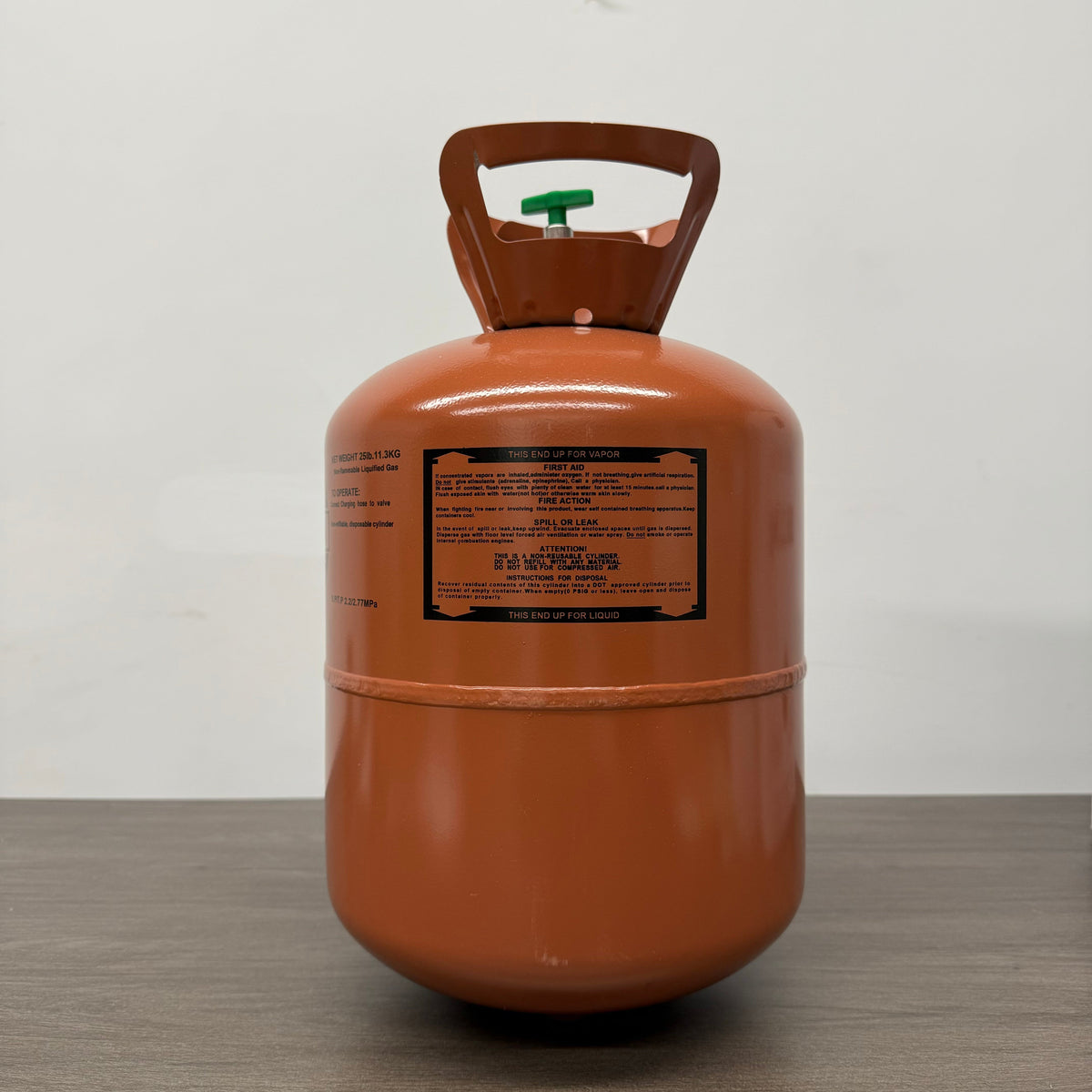 25 lb R-407A Refrigerant Gas Cylinder for Commercial Refrigeration Systems