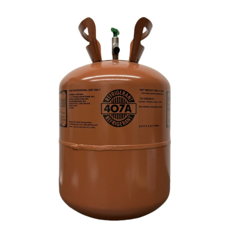 25 lb R-407A Refrigerant Gas Cylinder for Commercial Refrigeration Systems